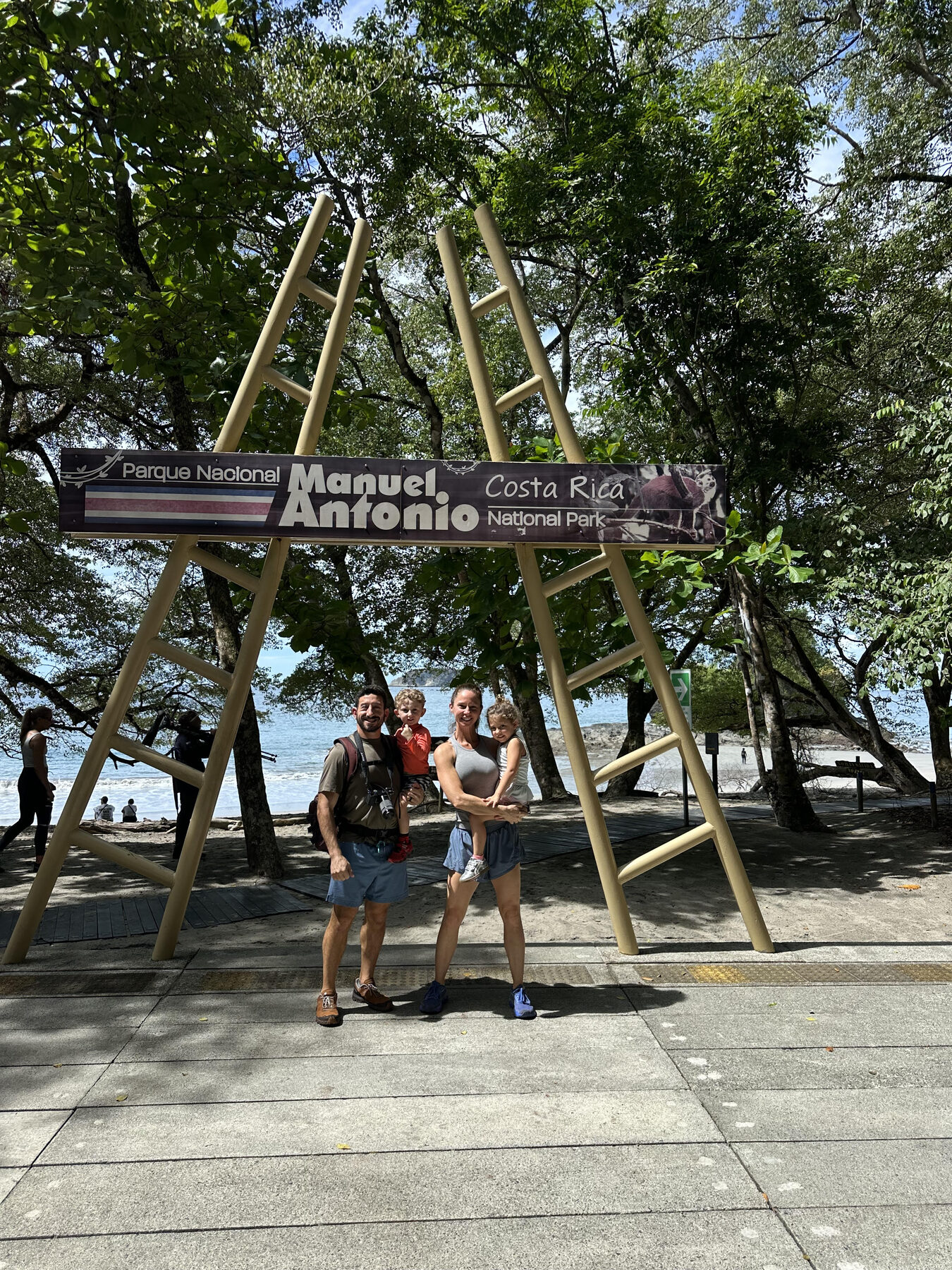 David and family at Manuel Antonio National Park — Costa Rica